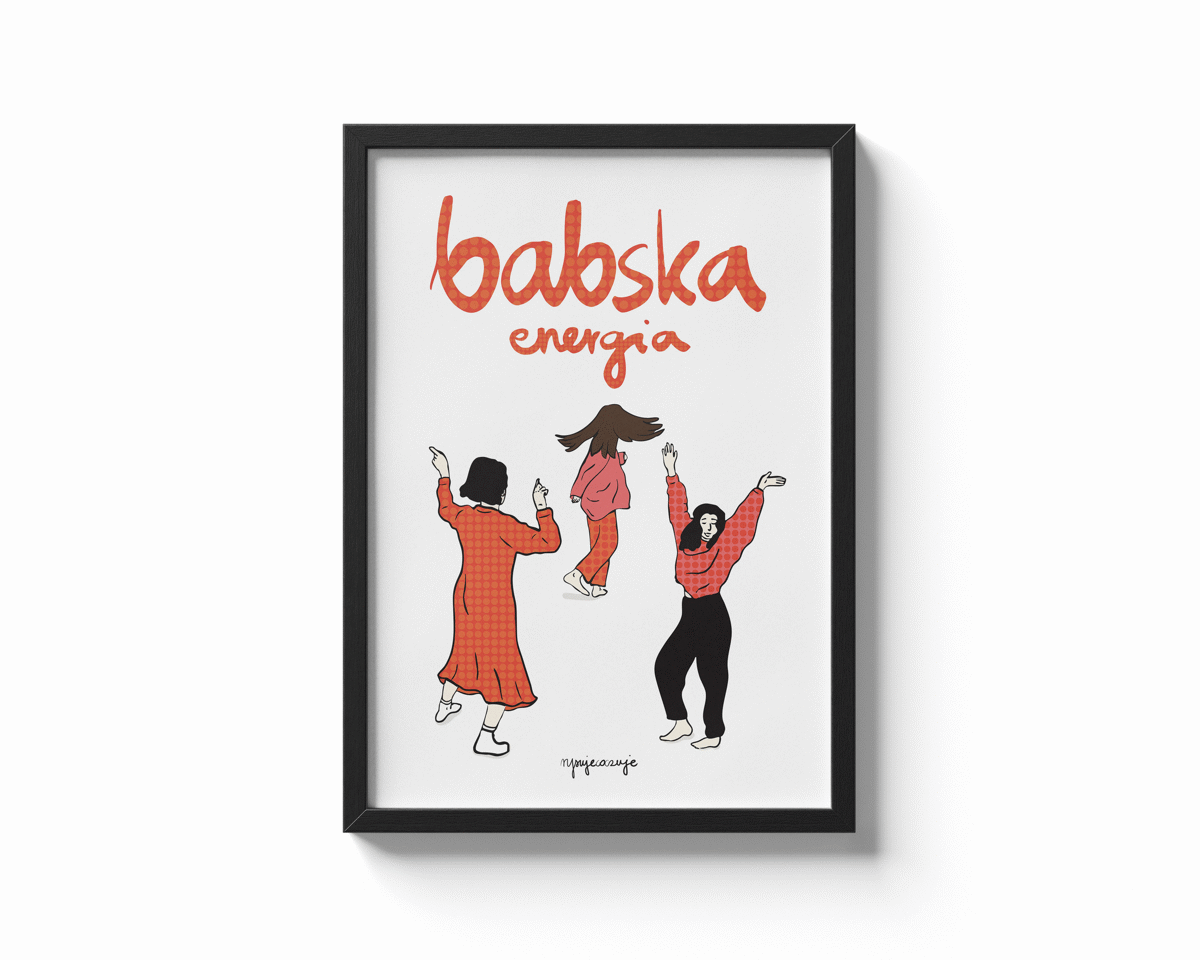 mockup plakatu babska energia