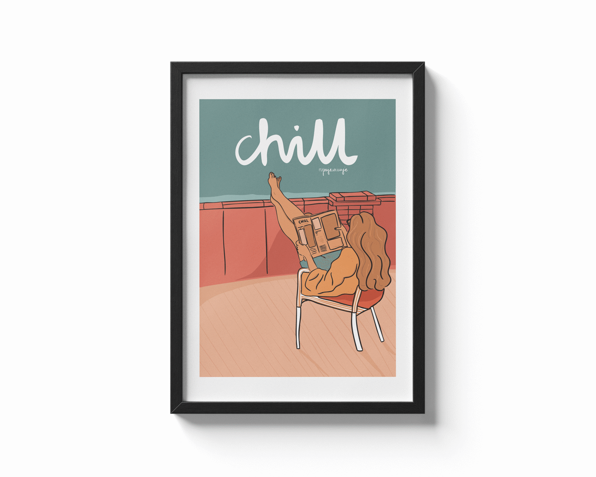 mockup plakatu chill