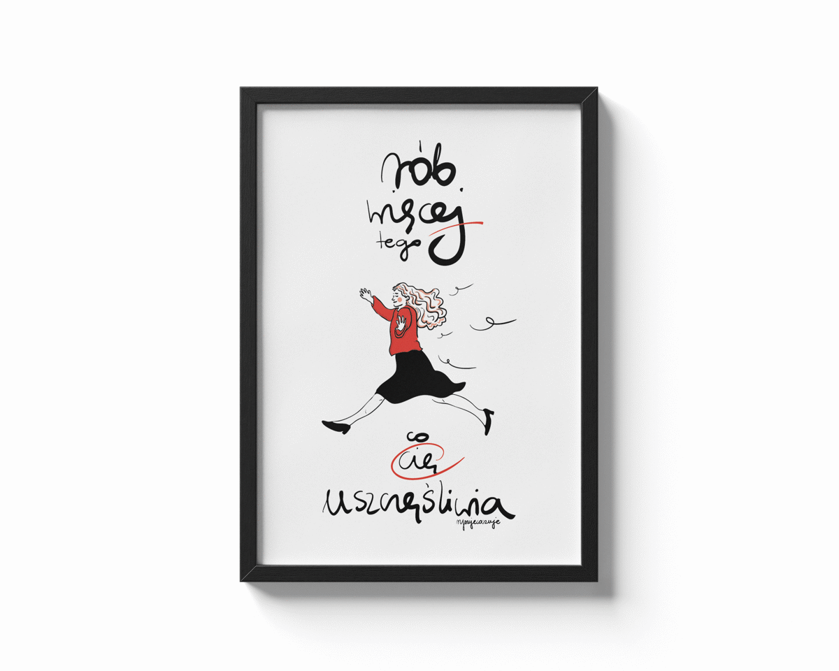 mockup plakatu co cie uszczesliwia