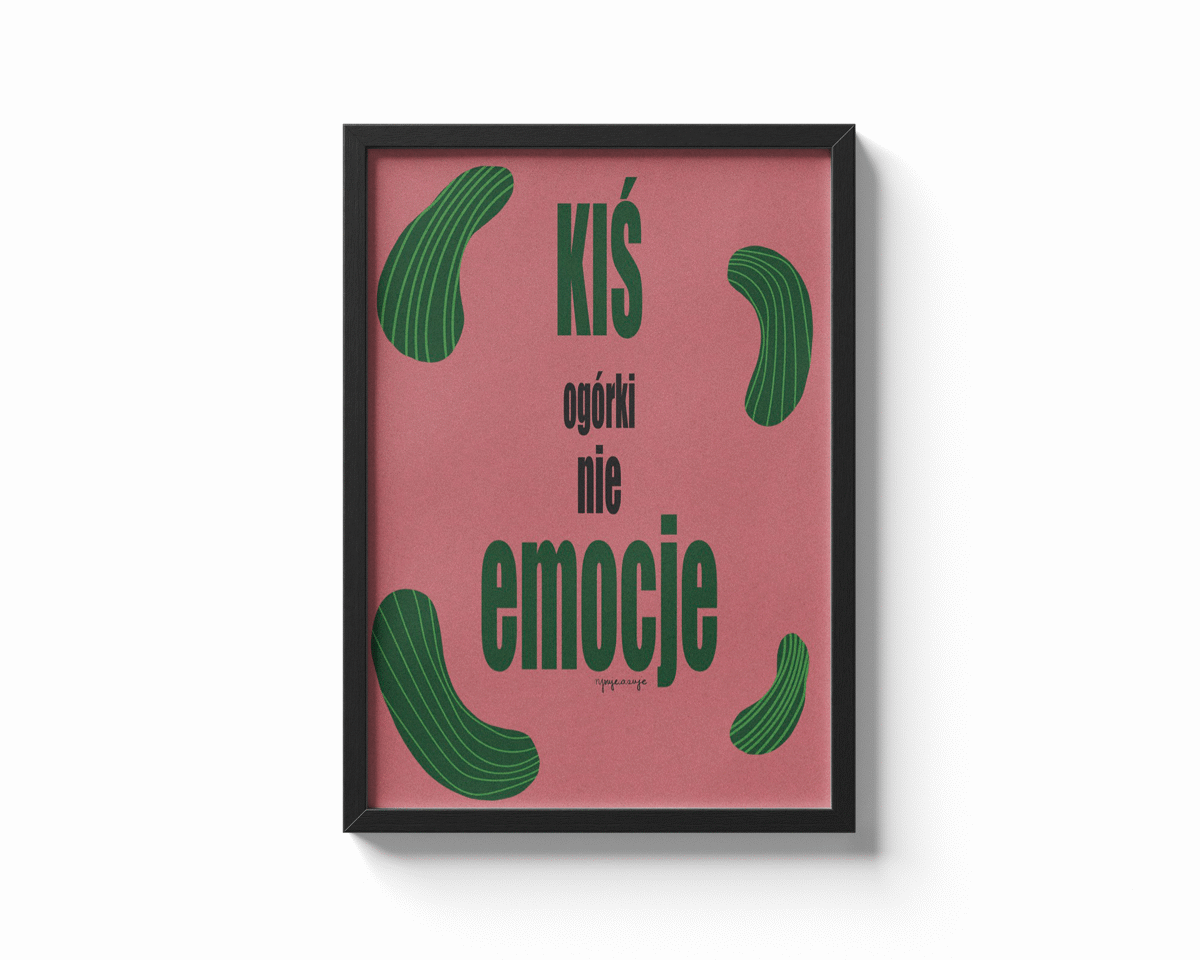 mockup plakatu kis ogorki nie emocje
