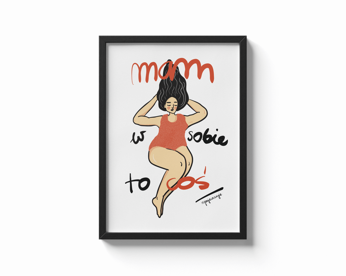 mockup plakatu mam w sobie to cos