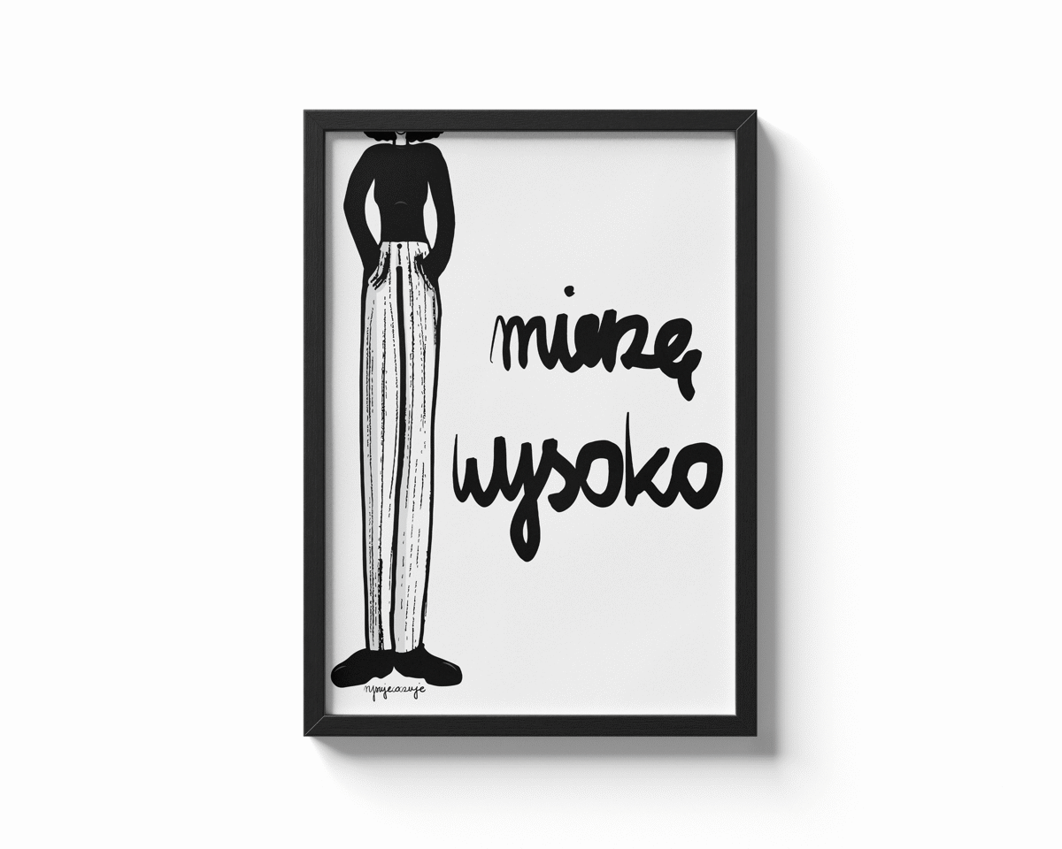 mockup plakatu mierze wysoko
