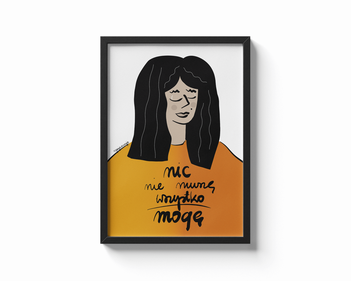 mockup plakatu nic nie musze