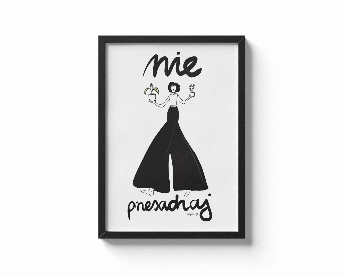 mockup plakatu nie przesadzaj